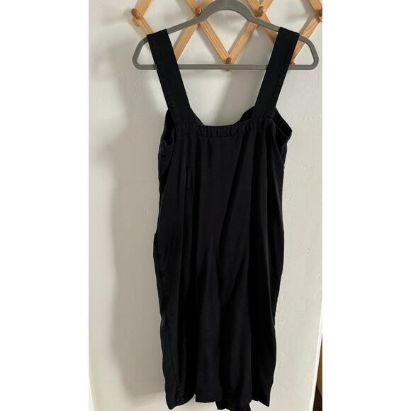 Zara Trf Collection Dress Women's Medium Black Front Button Up Midi Pockets - Picture 6 of 6